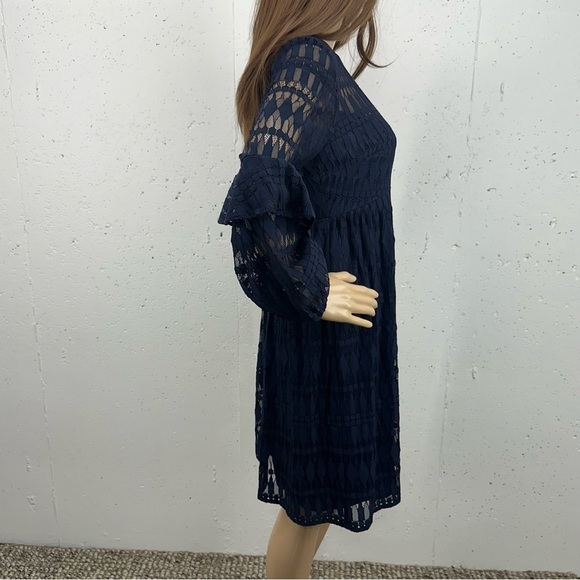 Trunk Turk Women’s Size 2 Wynton Navy Blue Lace Lined Dress New With Tags - Picture 5 of 14
